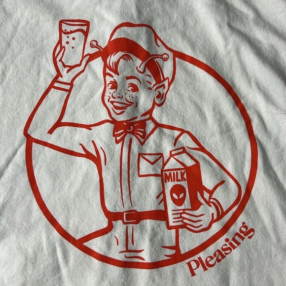 Pleasing Sweatshirt White The AstroMilk Man Zip Up Hoodie Size XXL Harry Styles - Picture 10 of 13